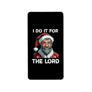 Etiqueta Lo Hago Por El Señor Regalo De Navidad Cristiano