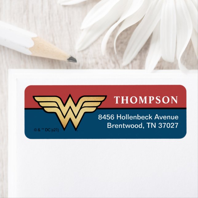 Etiqueta Logo de Wonder Woman (In situ)