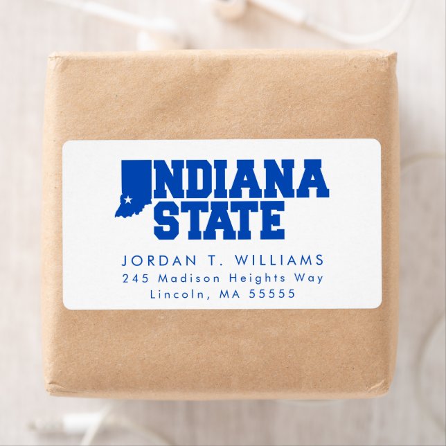 Etiqueta Logo del estado de Indiana (In situ)
