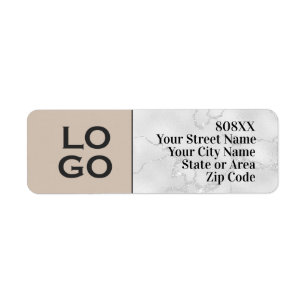 Etiqueta Logo del personalizado en Beige y Mármol