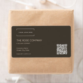 Etiqueta Logo elegante Código QR Minimalista moderno