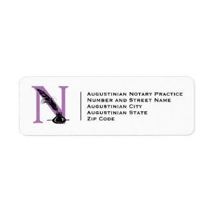 Etiqueta LOGO personalizado AGENTE NOTARIO moderno Direcció