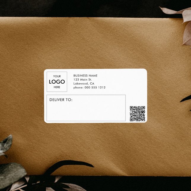 Etiqueta Logo Shipping Business Professional QR Code (Subido por el creador)