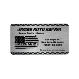 Etiqueta Logotipo comercial de reparación automática de la 