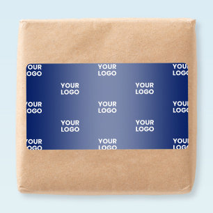 Etiqueta Logotipo comercial de repetición   Gradiente azul 