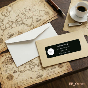 Etiqueta Logotipo corporativo personalizado blanco minimali