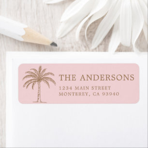 Etiqueta Logotipo de boda con monograma personalizado Palma