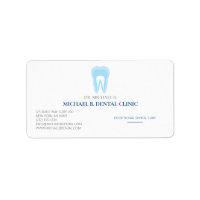 logotipo de dientes de dentista dental formal azul