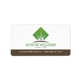 Etiqueta Logotipo de hierba moderna/Ajardinado de hierba bl