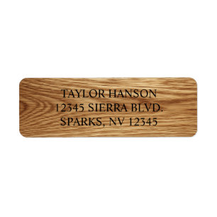 Etiqueta Logotipo de imagen de madera de roble con texto ne