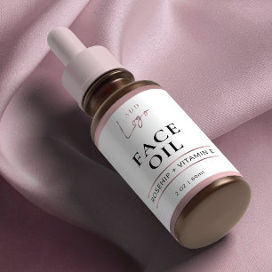 Etiqueta Logotipo de oro Rosa moderno 2OZ Botella de cuidad