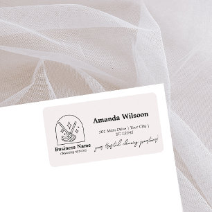 Etiqueta Logotipo de servicios de limpieza de casas minimal