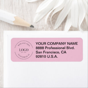 Etiqueta Logotipo empresarial aquí Rosa Corporativo Persona