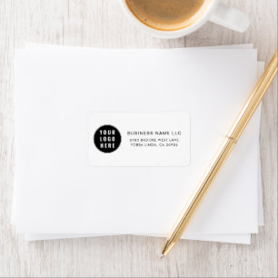 Etiqueta Logotipo Empresarial Simple Dirección de Envío Mod