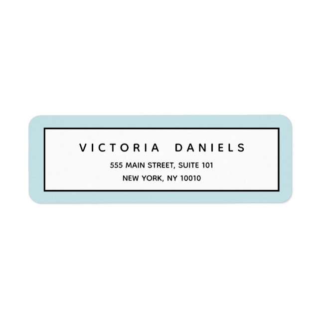 Etiqueta Logotipo femenino | Azul | Profesional mínimo (Frente)