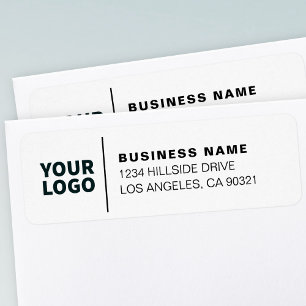 Etiqueta Logotipo moderno de empresa blanco y negro de dire