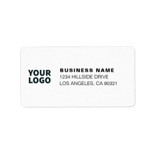 Etiqueta Logotipo moderno de empresa blanco y negro de dire