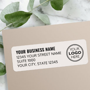 Etiqueta Logotipo personalizado dirección de devolución de