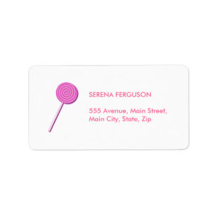 Etiqueta Lollypop rosa