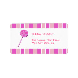Etiqueta Lollypop rosado