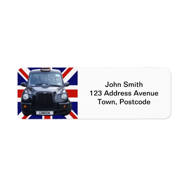 Etiqueta London Black Taxi Cab (Frente)