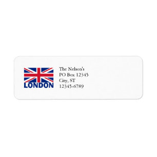 Etiqueta Londres en azul