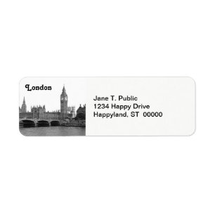 Etiqueta Londres Inglaterra Reino Unido Skyline Etched