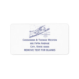 Etiqueta Long Island The Hamptons Map VC