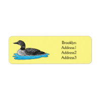 Loon bird cartoon illustration