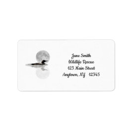 Etiqueta Loon Under Full Moon Address Labels