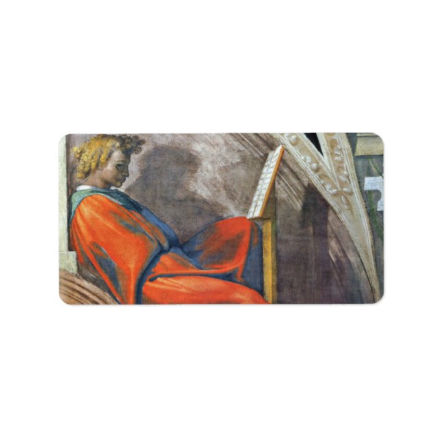 Etiqueta Los ancestros de Cristo 2 de Miguel Ángel (Frente)