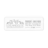 Los Angeles, California Stylized Skyline |