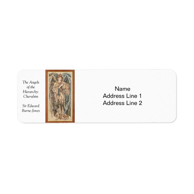 Etiqueta Los ángeles de la jerarquía de Cherubim, Burne Jon (Frente)