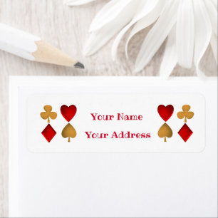 Etiqueta Los cuatro trajes, personalizados