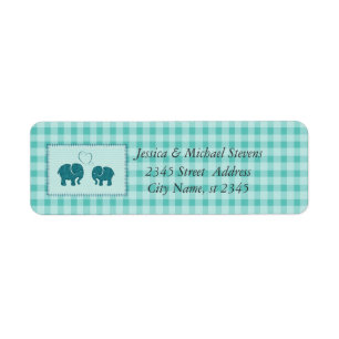 Etiqueta Los elefantes de gingham de moda y a la moda en el