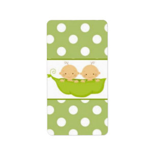 Etiqueta Los guisantes en una vaina hermanan la envoltura