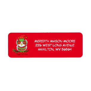 Etiqueta Los Navidades de búho se burlan de los niños graci