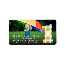 Etiqueta Los puntos de color modernos y difusos en la foto 