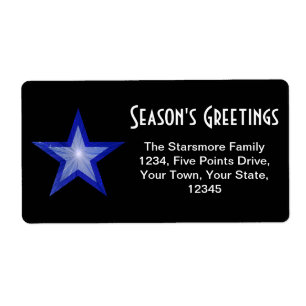Etiqueta Los saludos de la temporada de D Blue Star se diri