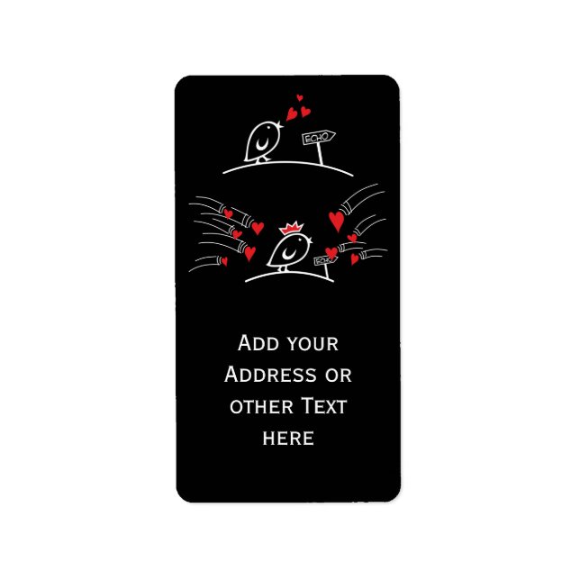 Etiqueta LOVE ECHO - Aves cómicas Tweetlercools 2 (Frente)