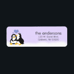 Etiqueta Love Penguins Return Address Labels<br><div class="desc">Love Penguins Return Address Labels</div>