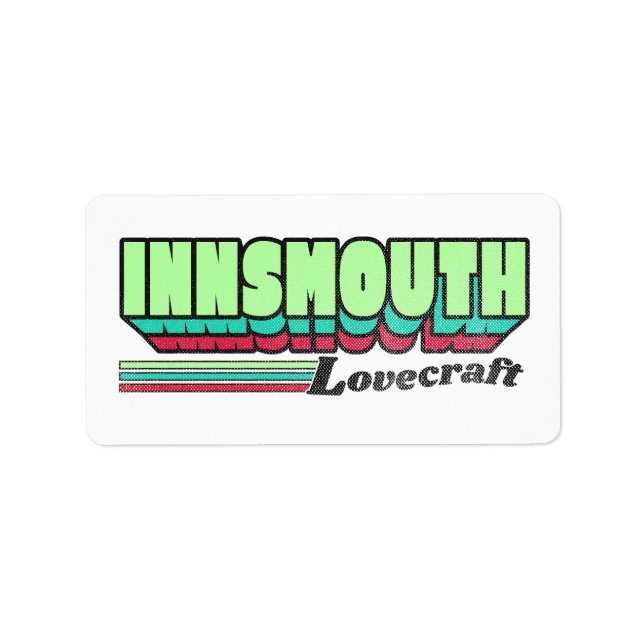 Etiqueta Lovecraft Innsmouth Retro (Frente)