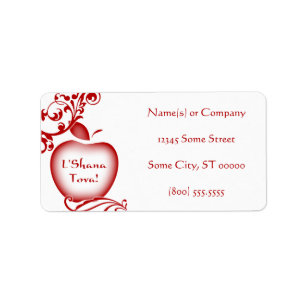 Etiqueta L'Shana Tova Florece Apple