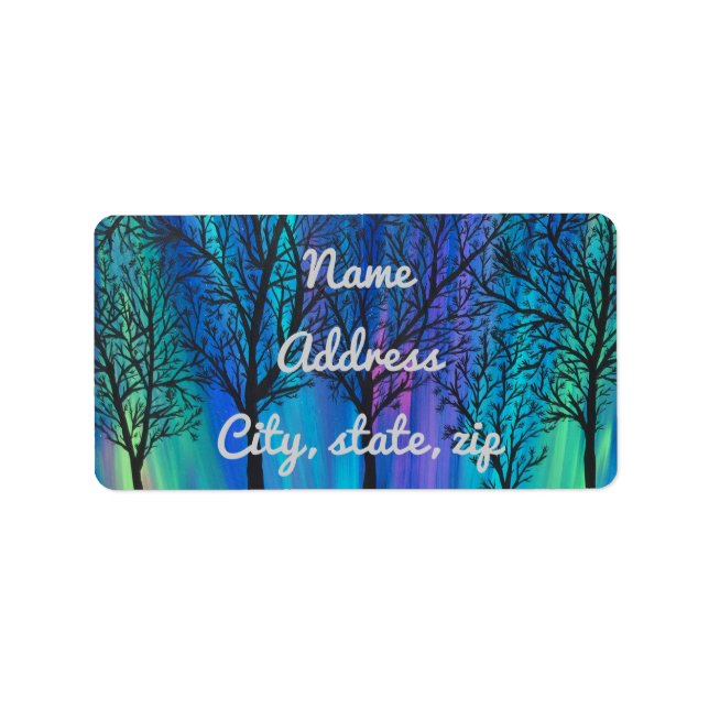 Etiqueta Luces boreales únicas (Frente)