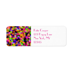 Etiqueta Luces brillantes y resplandecientes fondo bokeh