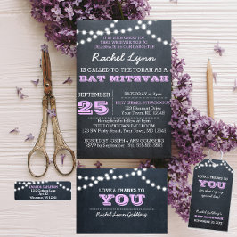 Etiqueta Luces de Chalkboard Lilac personalizado