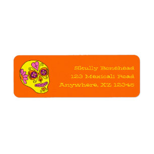 Etiqueta Lucha libre sugar Skull