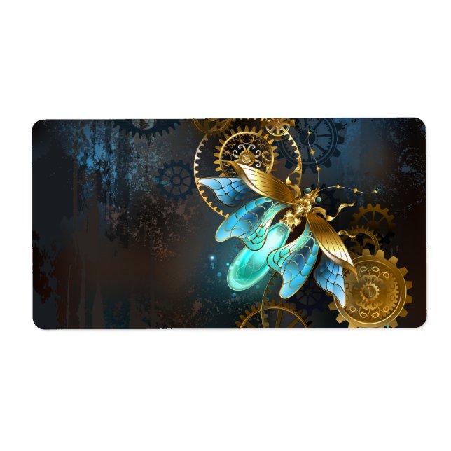 Etiqueta Luciérnaga de Steampunk (Frente)