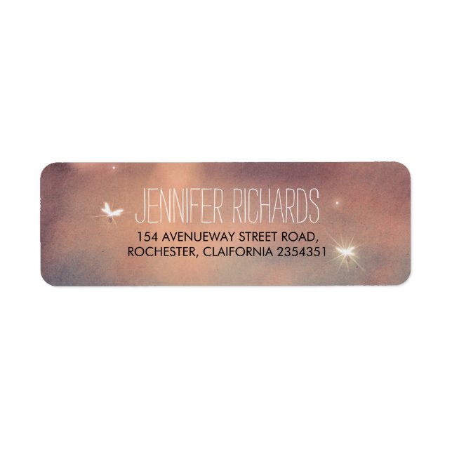 Etiqueta Luciérnagas Boda Rustic (Frente)