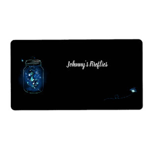 Etiqueta Luciérnagas en Jar Personalizan Mason Jar